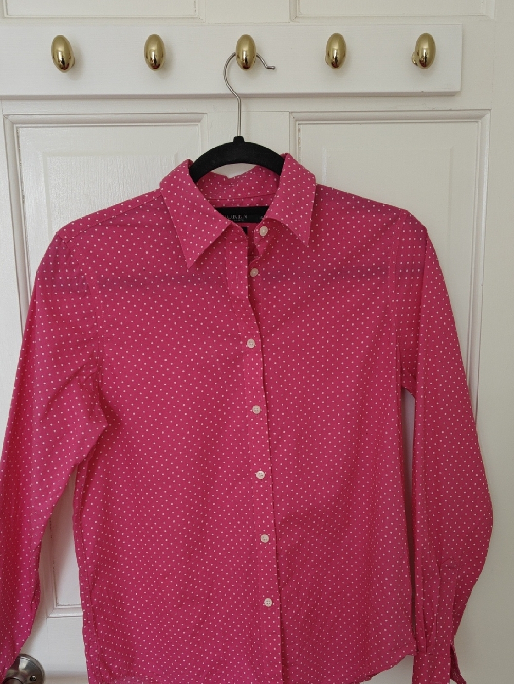 Ralph Lauren Pink Polka Dot Shirt, Size S